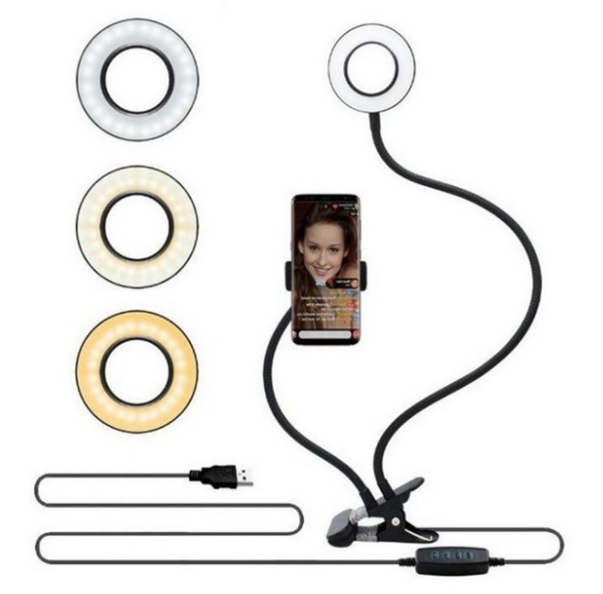 Aro de Luz LED Profesional - vista de estudio