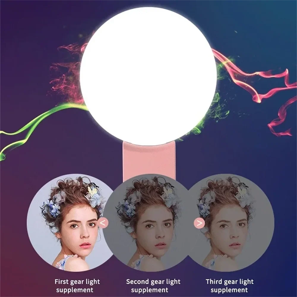 Mini Selfie Ring Light Portable LED Lamp USB Charging Photography Clip Ring Light Universal Mobile Phone Live Video Beauty Lamp