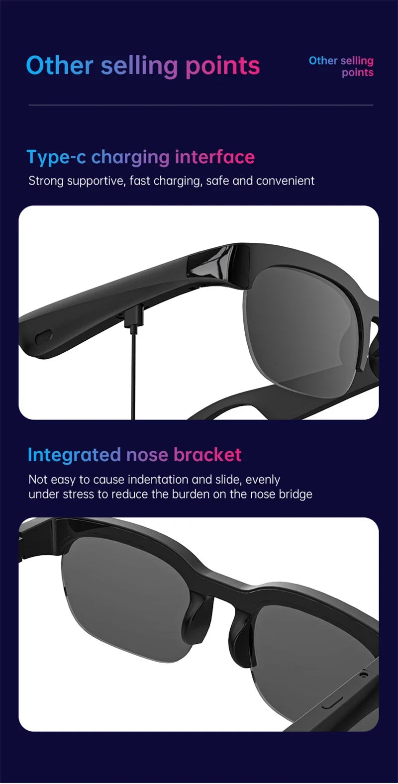 Lenovo XG89 Smart Glasses – Lentes Inteligentes con Traducción IA, Bluetooth 6.0, Música y Llamadas