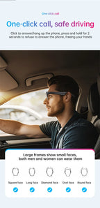Lenovo XG89 Smart Glasses – Lentes Inteligentes con Traducción IA, Bluetooth 6.0, Música y Llamadas