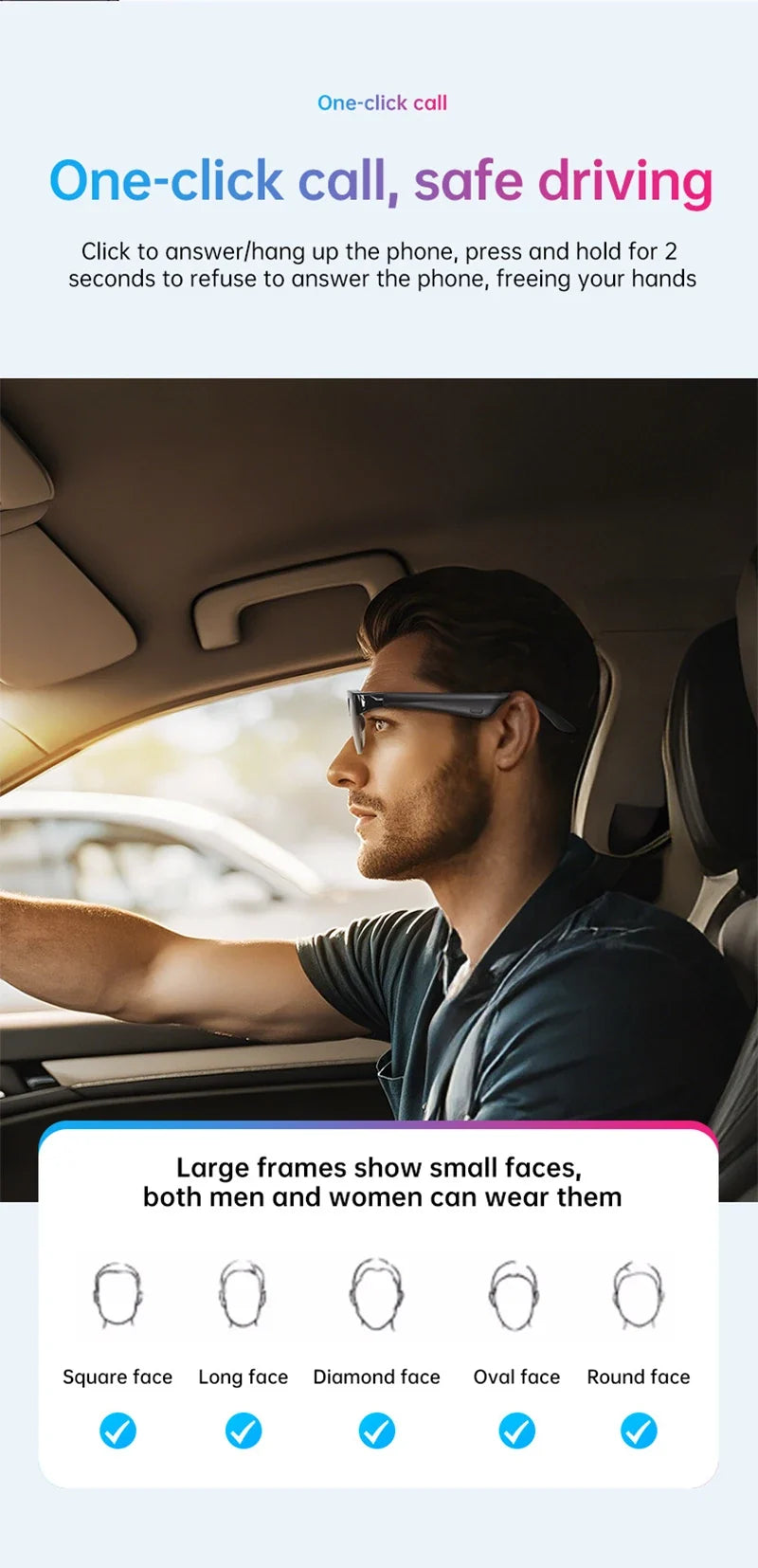 Lenovo XG89 Smart Glasses – Lentes Inteligentes con Traducción IA, Bluetooth 6.0, Música y Llamadas